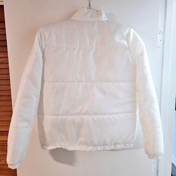 Women's/ Juniors White Puffer Jacket Size Medium - Picture 7 of 7